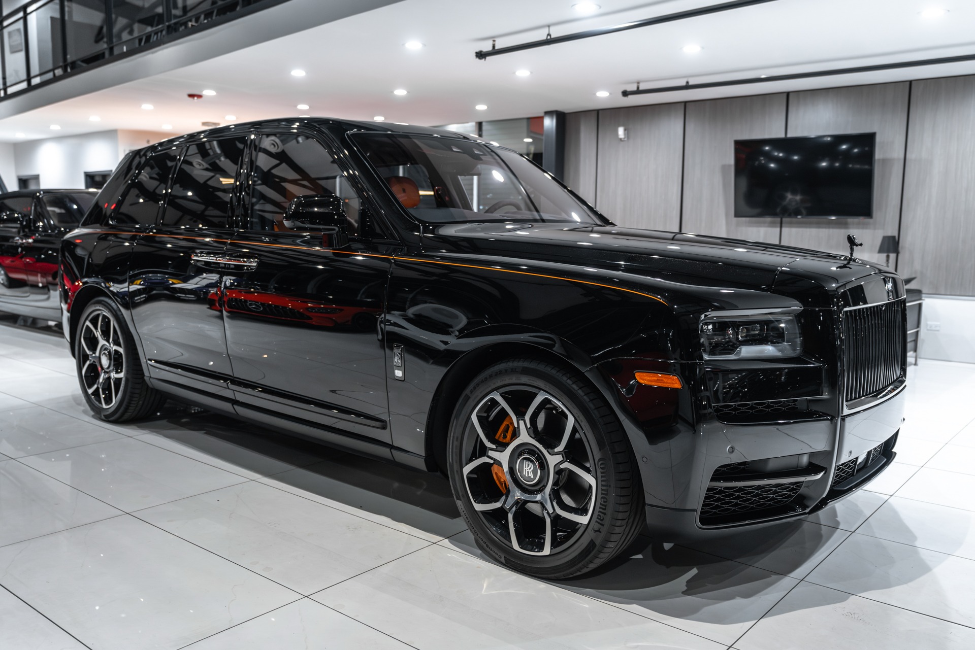 Used 2023 RollsRoyce Cullinan Black Badge Original MSRP 491750 Mandarin Orange  Interior Carbon FIBER For Sale 469800  Midwest Truck Group Stock  20272A